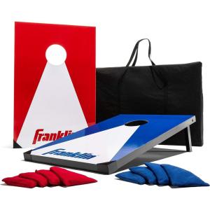 Franklin Sports Cornhole Game Sets – Portable Cornhole Boards + Bean Bags – (2) Cornhole Boards + (8) Bean Bags Included – Perfect Beach + Lawn Tailgate Bean Bag Toss Game Set(36″ x 24″ – Wooden)