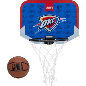 Franklin Sports NBA Team Over The Door Basketball Hoop – Kids Indoor Mini Basketball Hoop with Basketball – NBA Fan Shop Mini Hoop for Bedroom & Office(Oklahoma City Thunder)