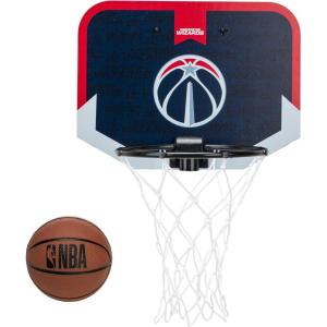 Franklin Sports NBA Team Over The Door Basketball Hoop – Kids Indoor Mini Basketball Hoop with Basketball – NBA Fan Shop Mini Hoop for Bedroom & Office(Washington Wizards)