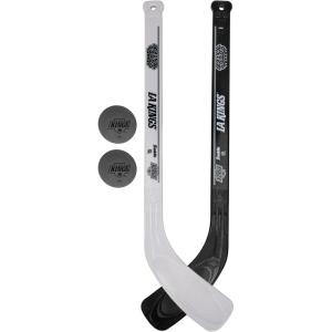 Franklin Sports NHL Mini Hockey Stick Set – NHL Team Knee Hockey Stick and Ball Set – Two Player Stick Set – Great Toy for Kids(Los Angeles Kings)