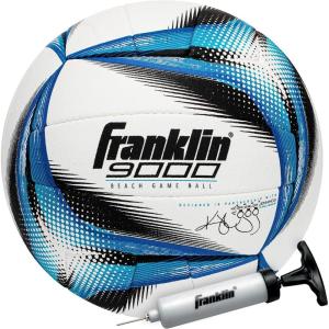 Franklin Sports Pro Beach Volleyball Ball – Kerri Walsh Jennings 9000 Beach Game Sand + Outdoor Volleyball – Competition Ball for Sand + Outdoor Courts – Hand Sewn Synthetic Leather
