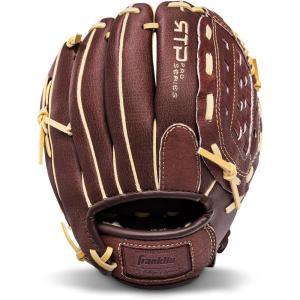 Franklin Sports RTP Pro Baseball Glove – Adult + Youth Fielding Mitt – Righty – Camel(10.0″ – Closed Basket Web)