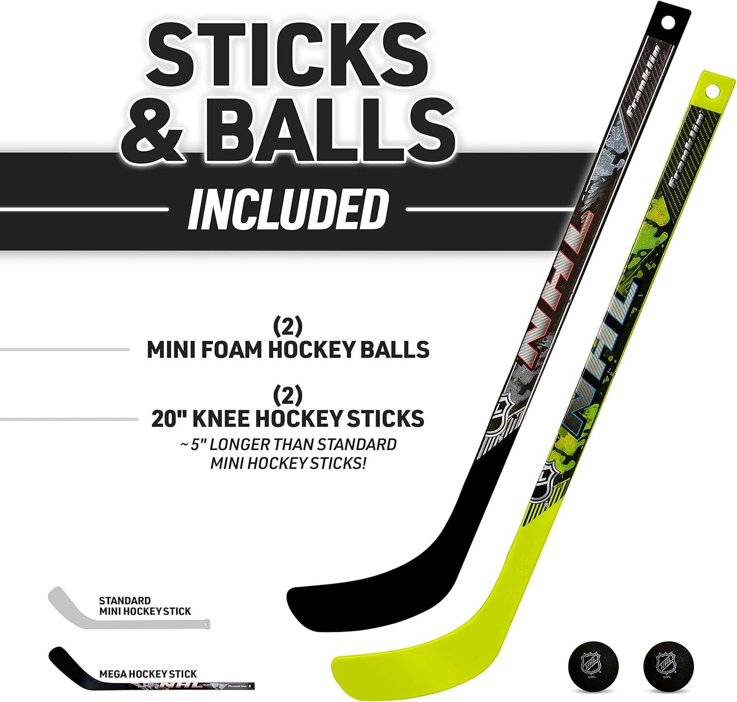 image:imageFranklin Sports Mini Hockey Goal Set Indoor Knee Goal 2 Shinny Hockey Sticks 2 Mini Foam Balls Pop Out Shooting Targets All Star
