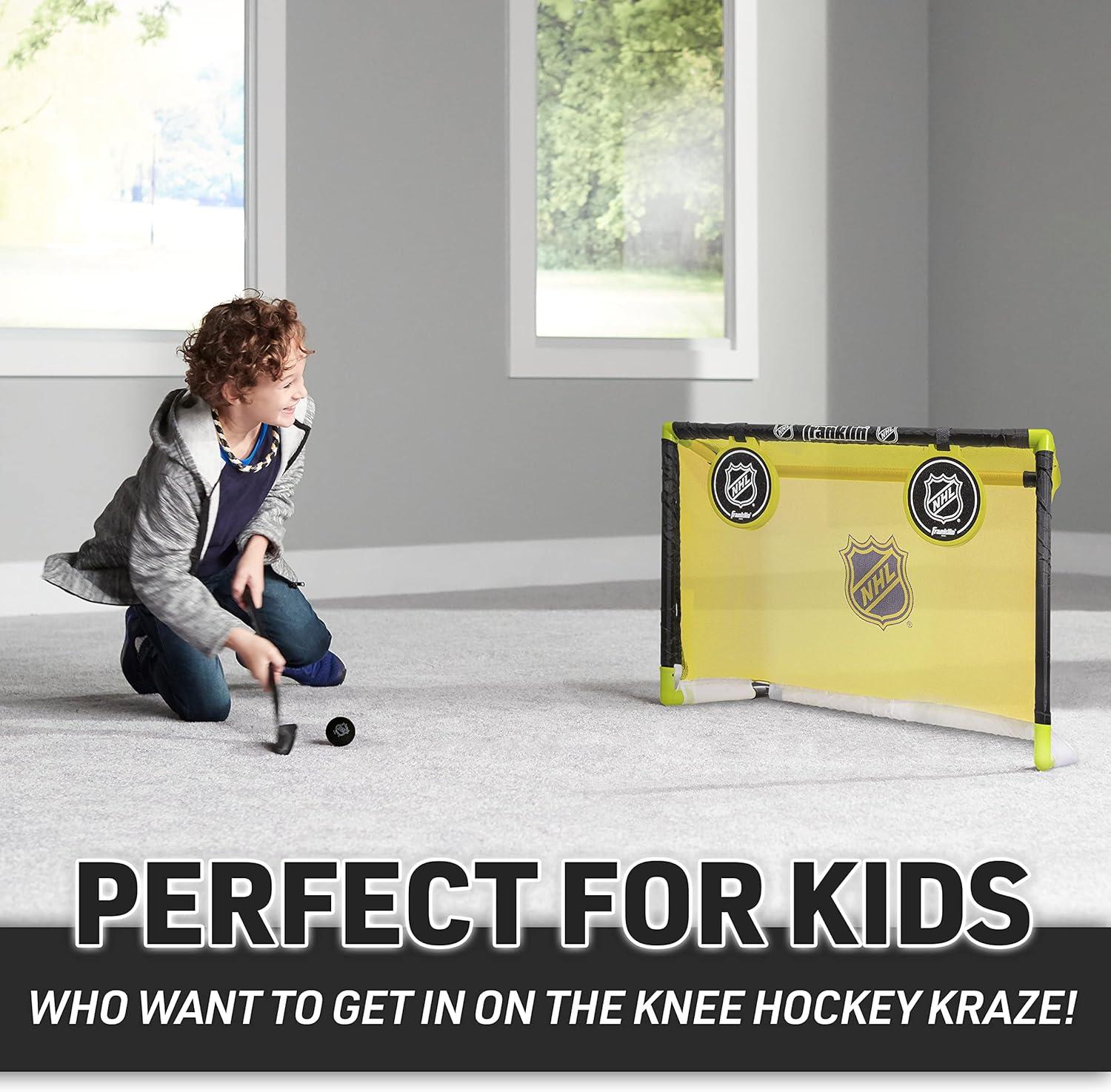 image:imageFranklin Sports Mini Hockey Goal Set Indoor Knee Goal 2 Shinny Hockey Sticks 2 Mini Foam Balls Pop Out Shooting Targets All Star