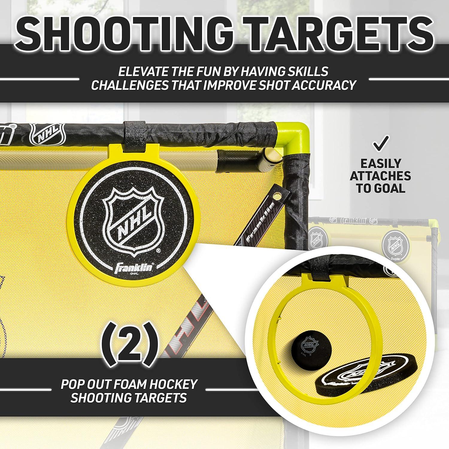 image:imageFranklin Sports Mini Hockey Goal Set Indoor Knee Goal 2 Shinny Hockey Sticks 2 Mini Foam Balls Pop Out Shooting Targets All Star