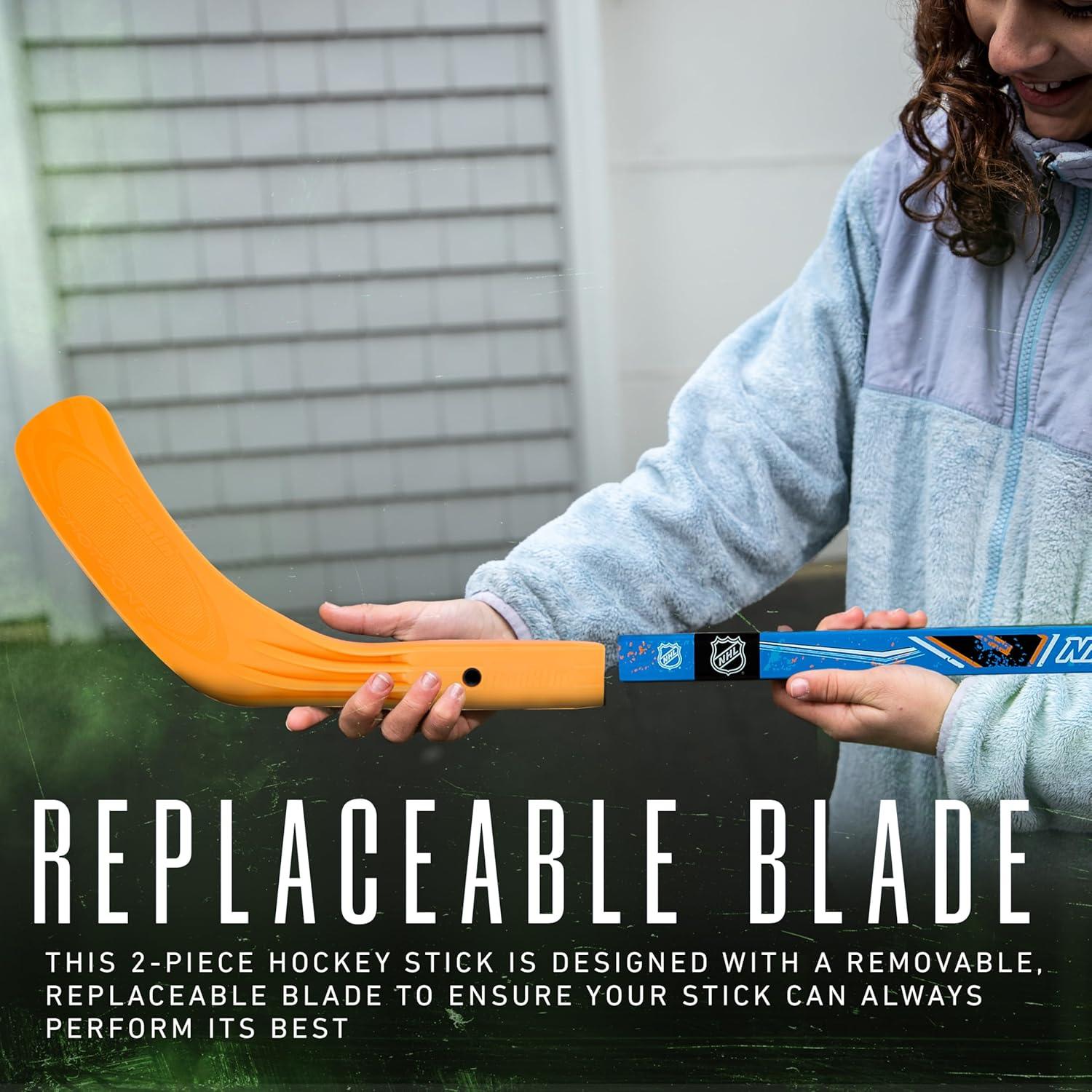 image:imageFranklin Sports NHL Kids Street Hockey Stick Balls Set Youth 40 Street Hockey Stick 2 Outdoor Roller Hockey Balls Kids Junior Hockey Starter Set
