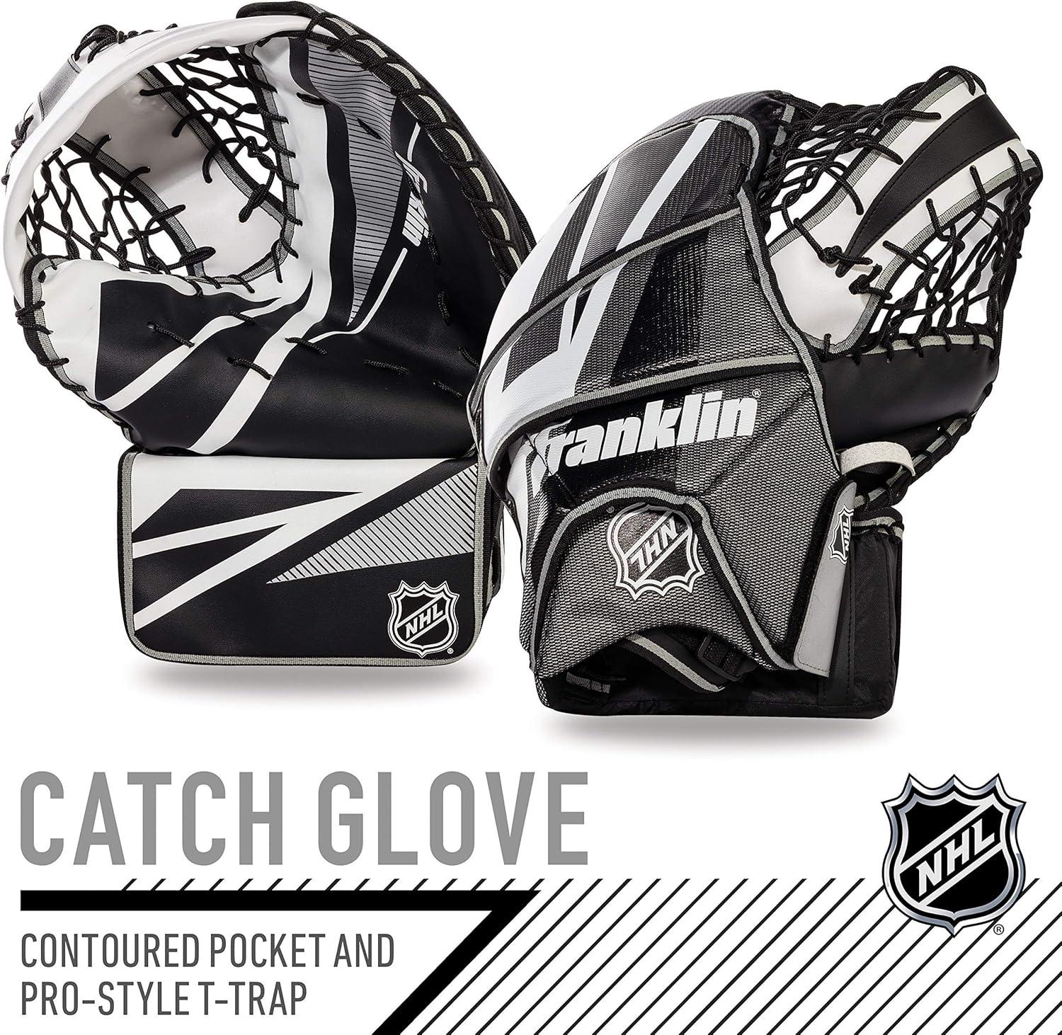 image:imageFranklin Sports Street Hockey Goalie Set Leg Pads Catch Glove Blocker Premium Durability Officially Licensed NHL Product