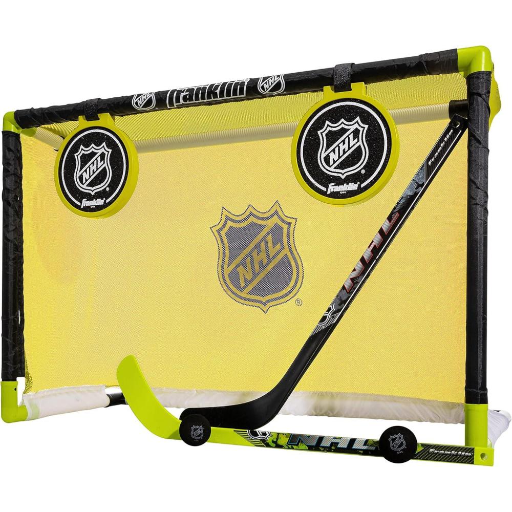 image:imageFranklin Sports Mini Hockey Goal Set Indoor Knee Goal 2 Shinny Hockey Sticks 2 Mini Foam Balls Pop Out Shooting Targets All Star