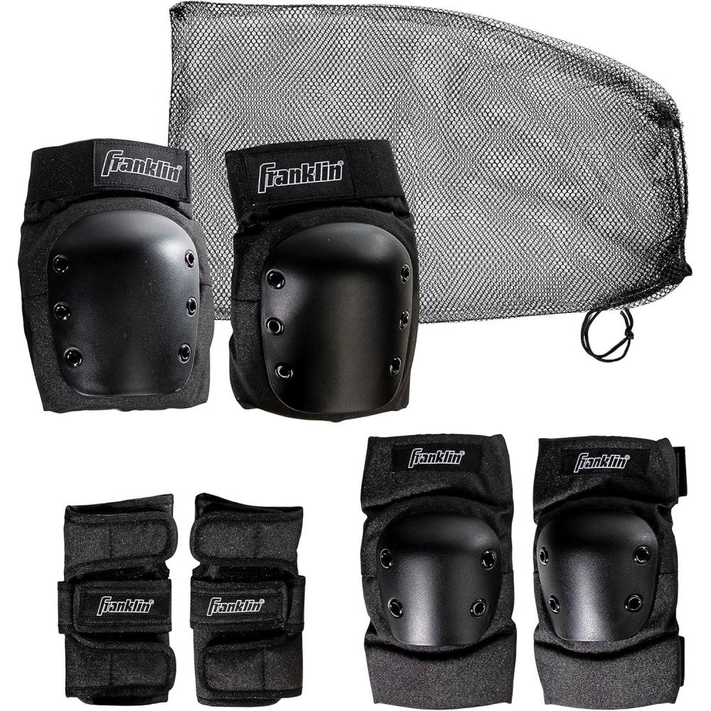 image:imageFranklin Sports YouthAdult Knee Pads Elbow Pads Wrist Guards 3 in 1 Protective Set for Skate Protective Skateboard BikingYouth