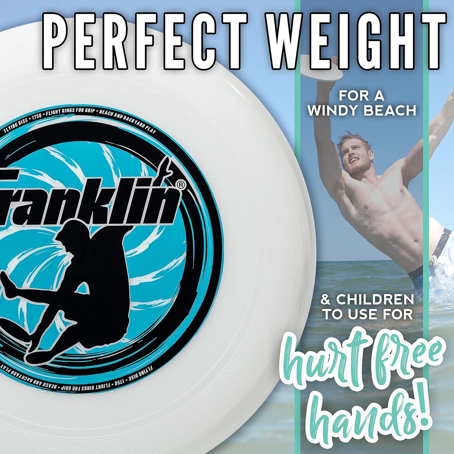 image:imageFranklin Sports Flying Disc Disc for Beach Backyard Lawn Park Camping 140 or 175 Grams Perfect for Dogs WhiteWhite
