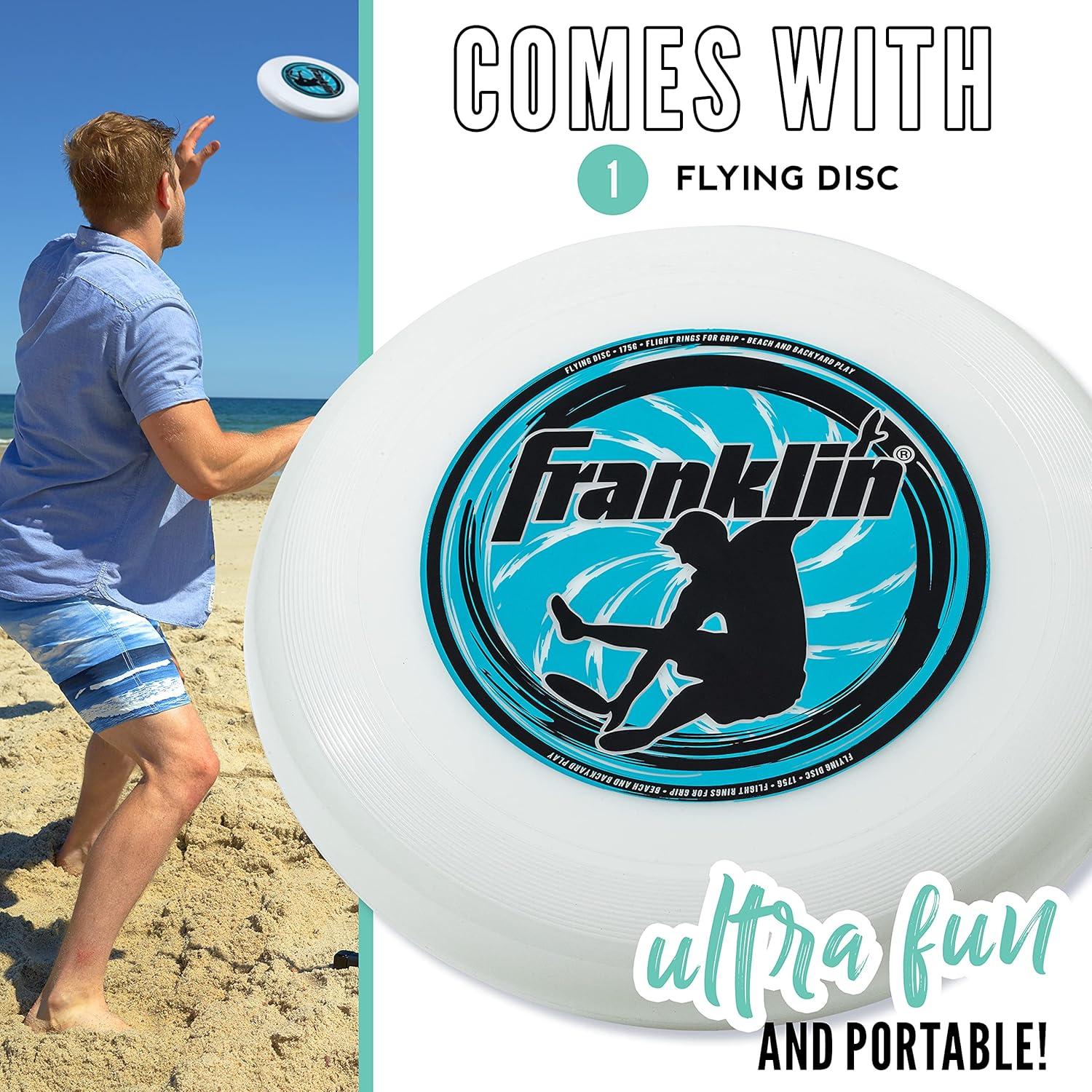 image:imageFranklin Sports Flying Disc Disc for Beach Backyard Lawn Park Camping 140 or 175 Grams Perfect for Dogs WhiteWhite