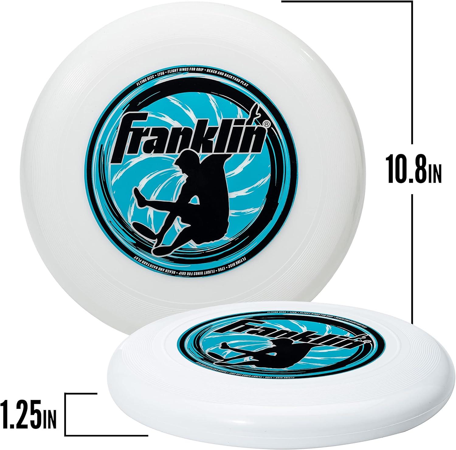 image:imageFranklin Sports Flying Disc Disc for Beach Backyard Lawn Park Camping 140 or 175 Grams Perfect for Dogs WhiteWhite