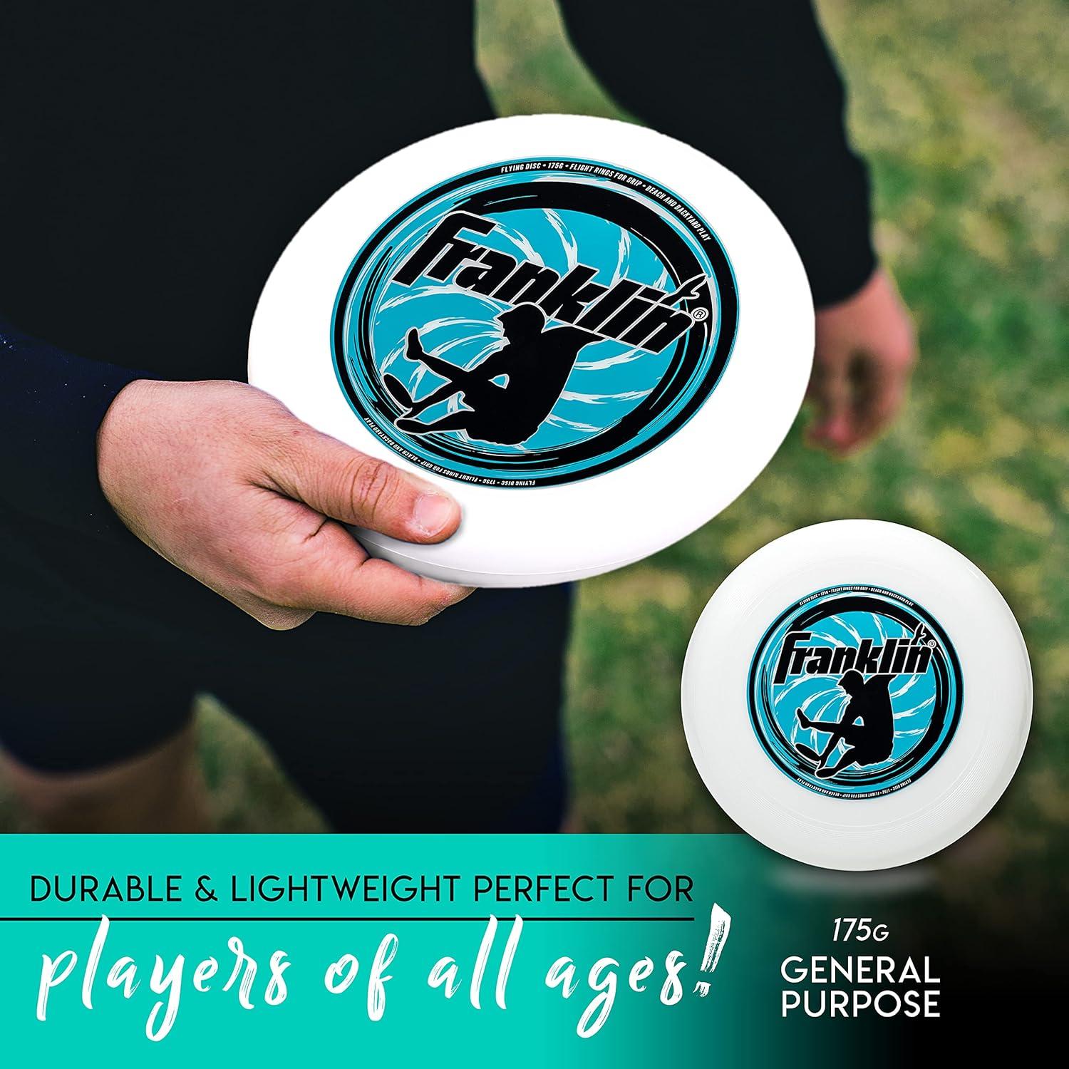 image:imageFranklin Sports Flying Disc Disc for Beach Backyard Lawn Park Camping 140 or 175 Grams Perfect for Dogs WhiteWhite