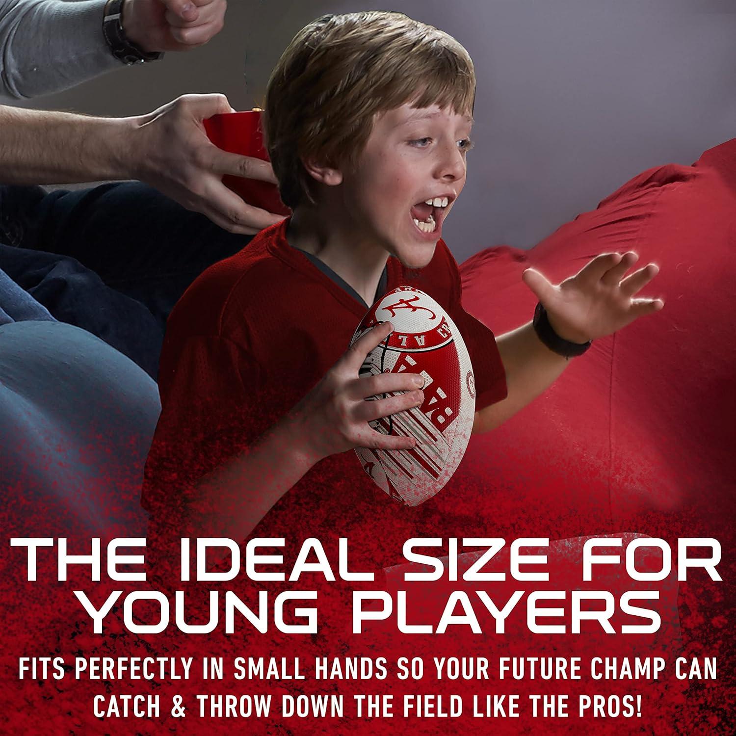 image:imageFranklin Sports NCAA Football Youth Mini Football 85 SPACELACE Easy Grip Texture Perfect for KidsAlabama Crimson Tide