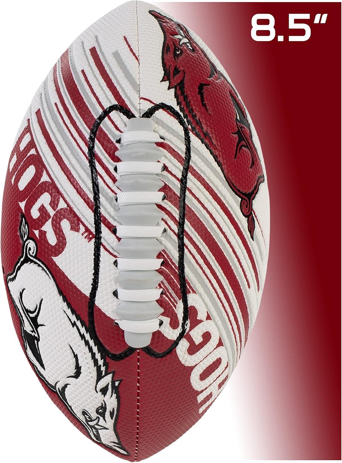 image:imageFranklin Sports NCAA Football Youth Mini Football 85 SPACELACE Easy Grip Texture Perfect for KidsArkansas Razorbacks