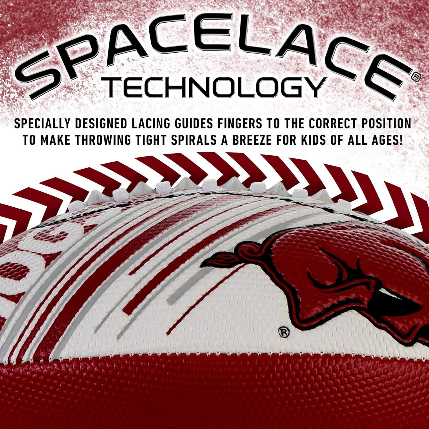image:imageFranklin Sports NCAA Football Youth Mini Football 85 SPACELACE Easy Grip Texture Perfect for KidsArkansas Razorbacks