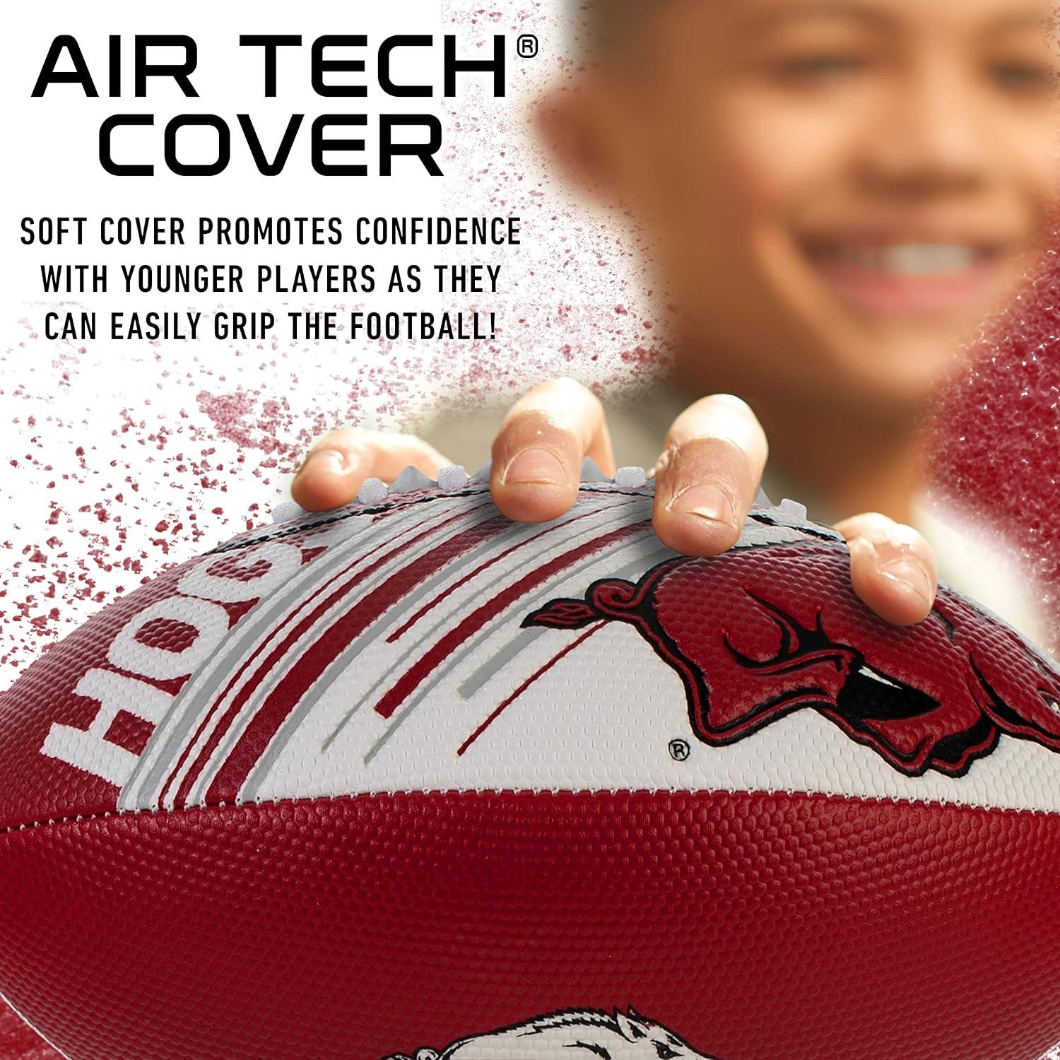 image:imageFranklin Sports NCAA Football Youth Mini Football 85 SPACELACE Easy Grip Texture Perfect for KidsArkansas Razorbacks