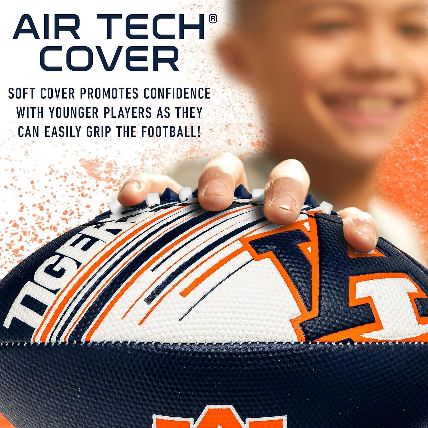 image:imageFranklin Sports NCAA Football Youth Mini Football 85 SPACELACE Easy Grip Texture Perfect for KidsAuburn Tigers