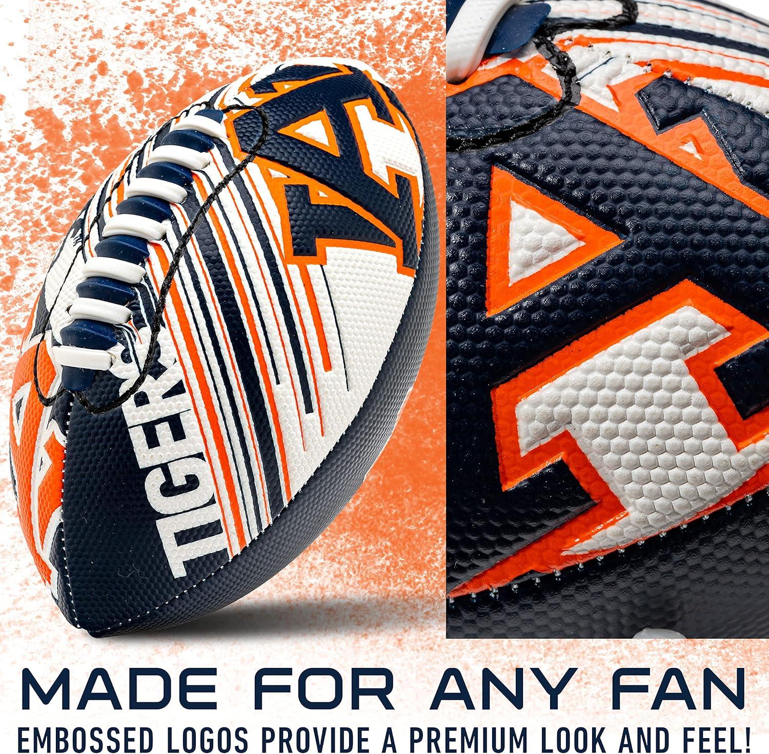 image:imageFranklin Sports NCAA Football Youth Mini Football 85 SPACELACE Easy Grip Texture Perfect for KidsAuburn Tigers