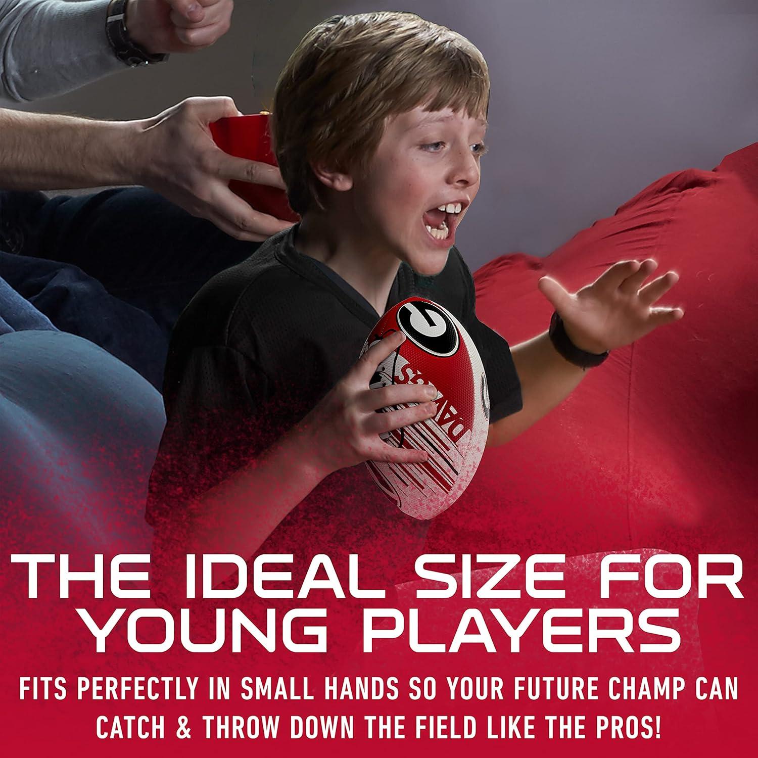 image:imageFranklin Sports NCAA Football Youth Mini Football 85 SPACELACE Easy Grip Texture Perfect for KidsGeorgia Bulldogs
