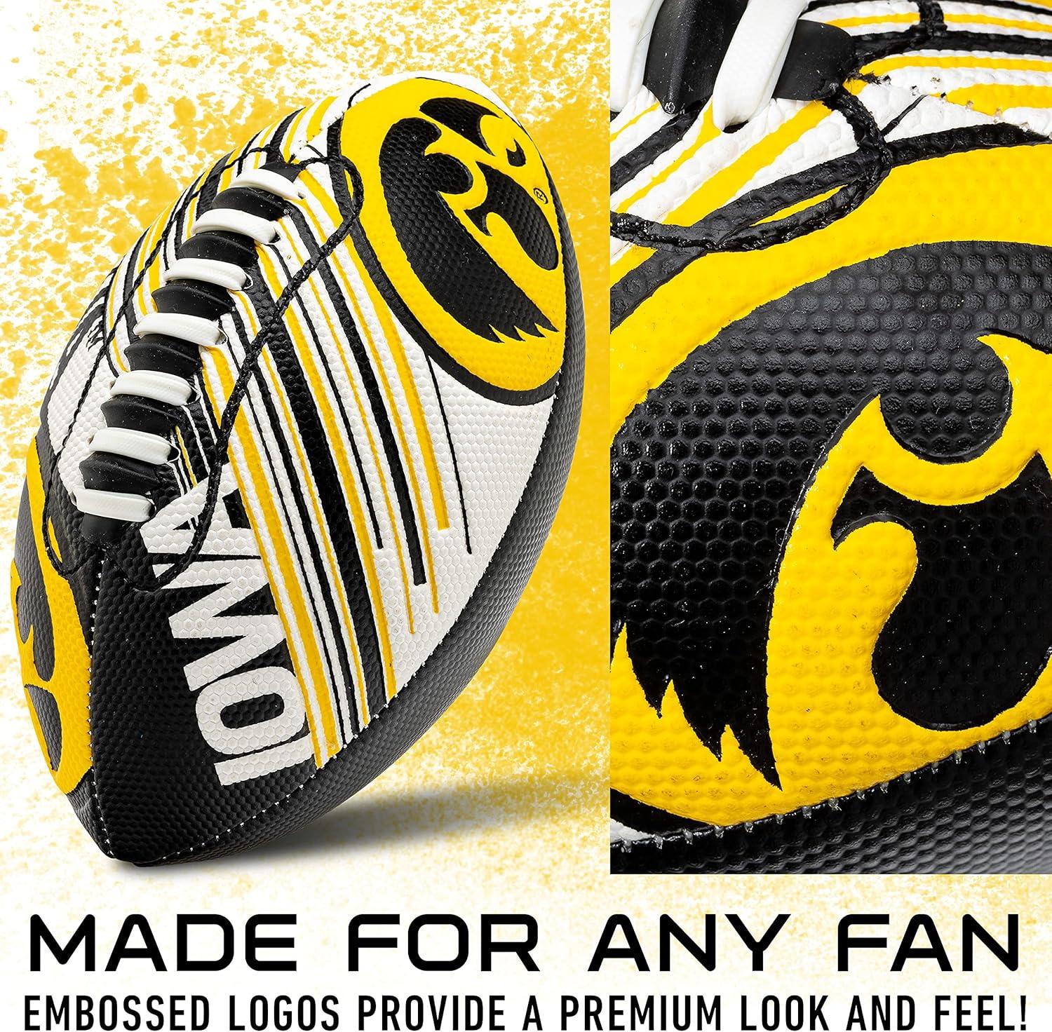 image:imageFranklin Sports NCAA Football Youth Mini Football 85 SPACELACE Easy Grip Texture Perfect for KidsIowa Hawkeyes
