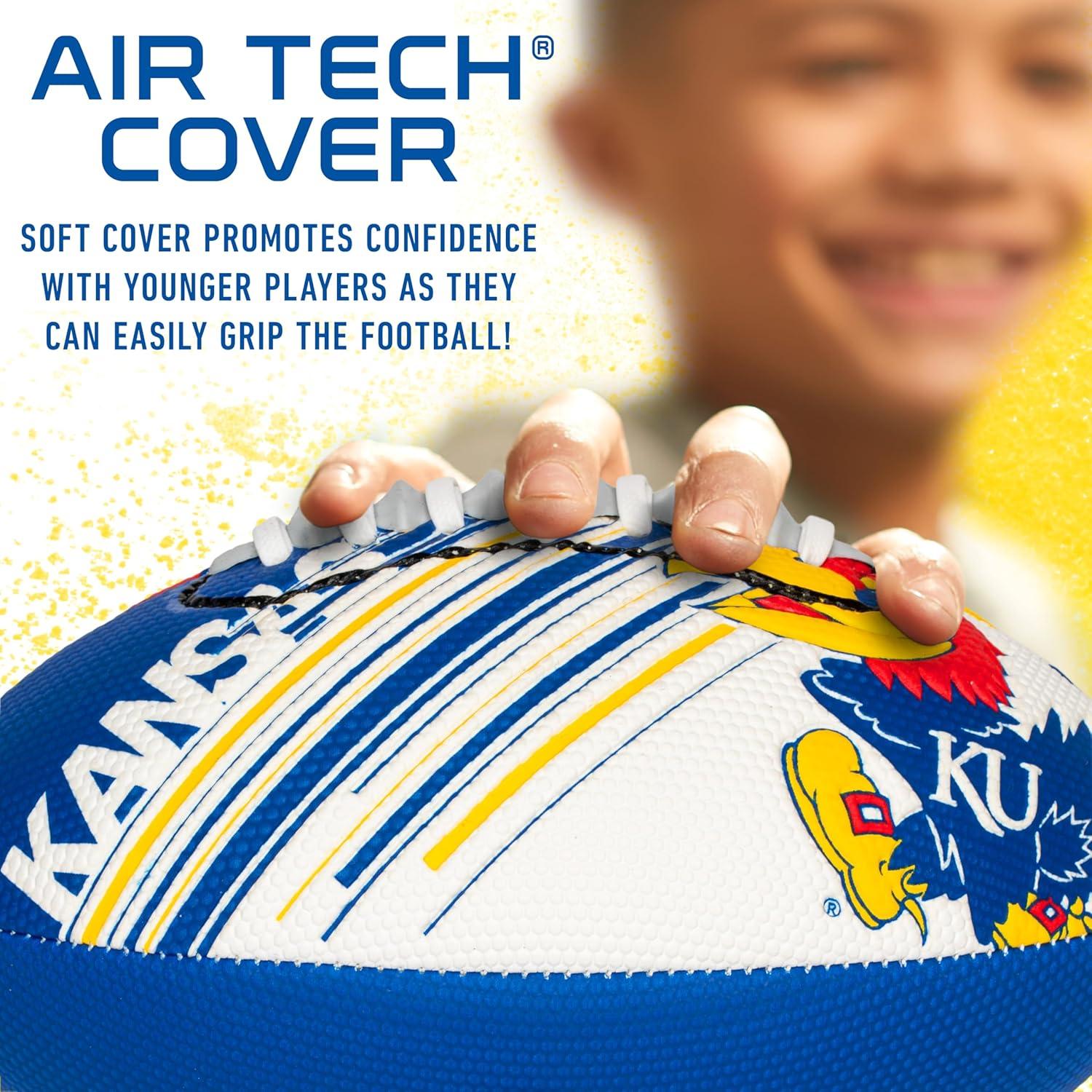 image:imageFranklin Sports NCAA Football Youth Mini Football 85 SPACELACE Easy Grip Texture Perfect for KidsKansas Jayhawks