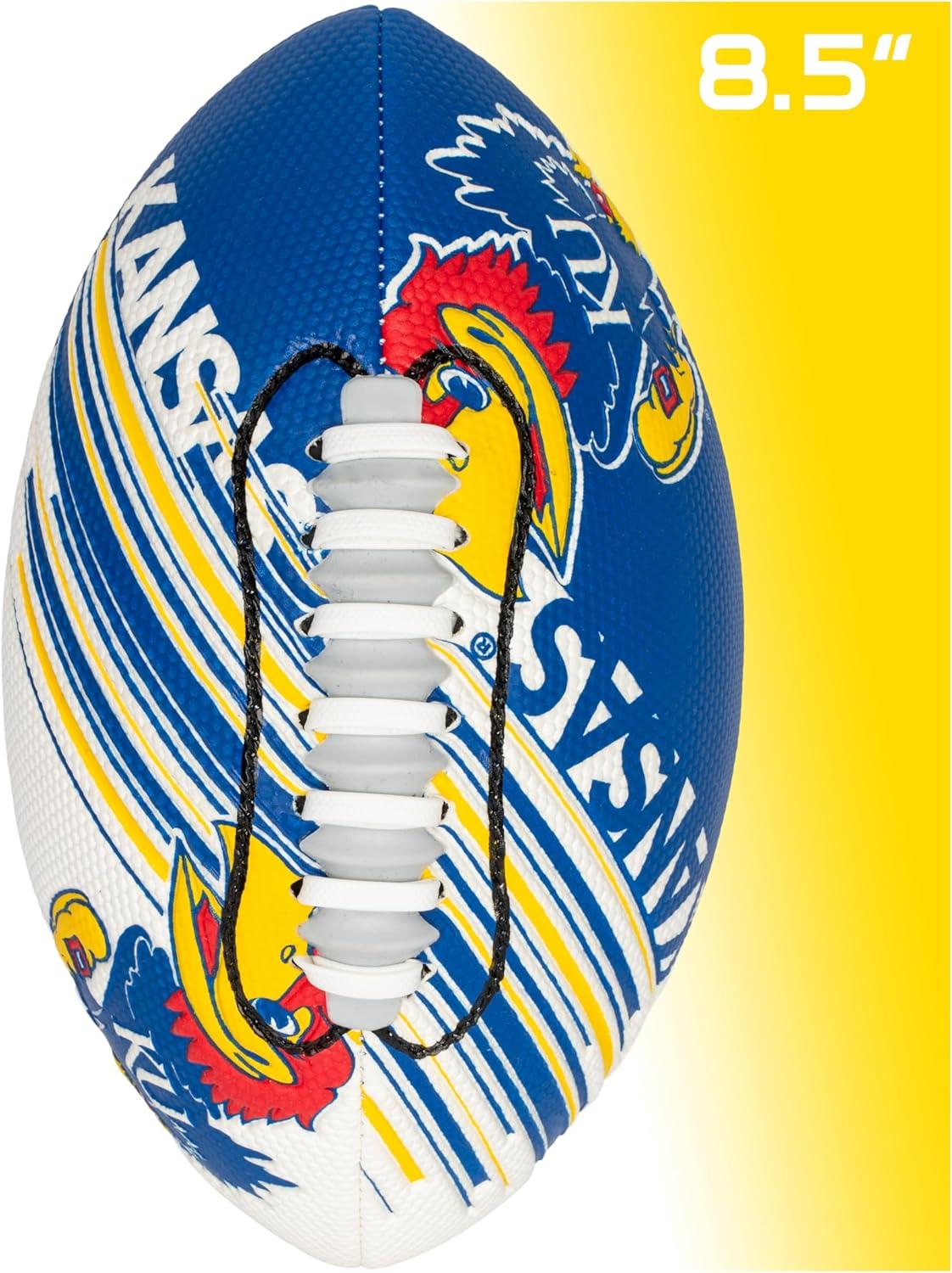 image:imageFranklin Sports NCAA Football Youth Mini Football 85 SPACELACE Easy Grip Texture Perfect for KidsKansas Jayhawks