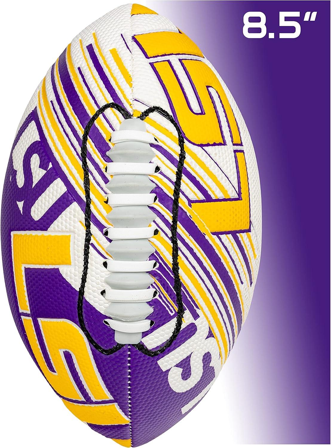 image:imageFranklin Sports NCAA Football Youth Mini Football 85 SPACELACE Easy Grip Texture Perfect for KidsLSU Tigers