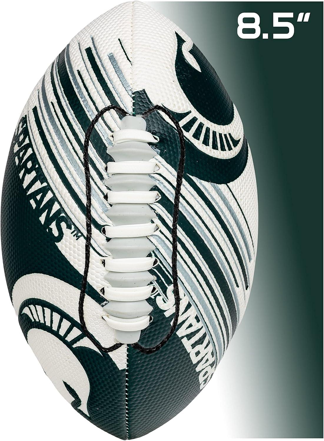 image:imageFranklin Sports NCAA Football Youth Mini Football 85 SPACELACE Easy Grip Texture Perfect for KidsMichigan State Spartans