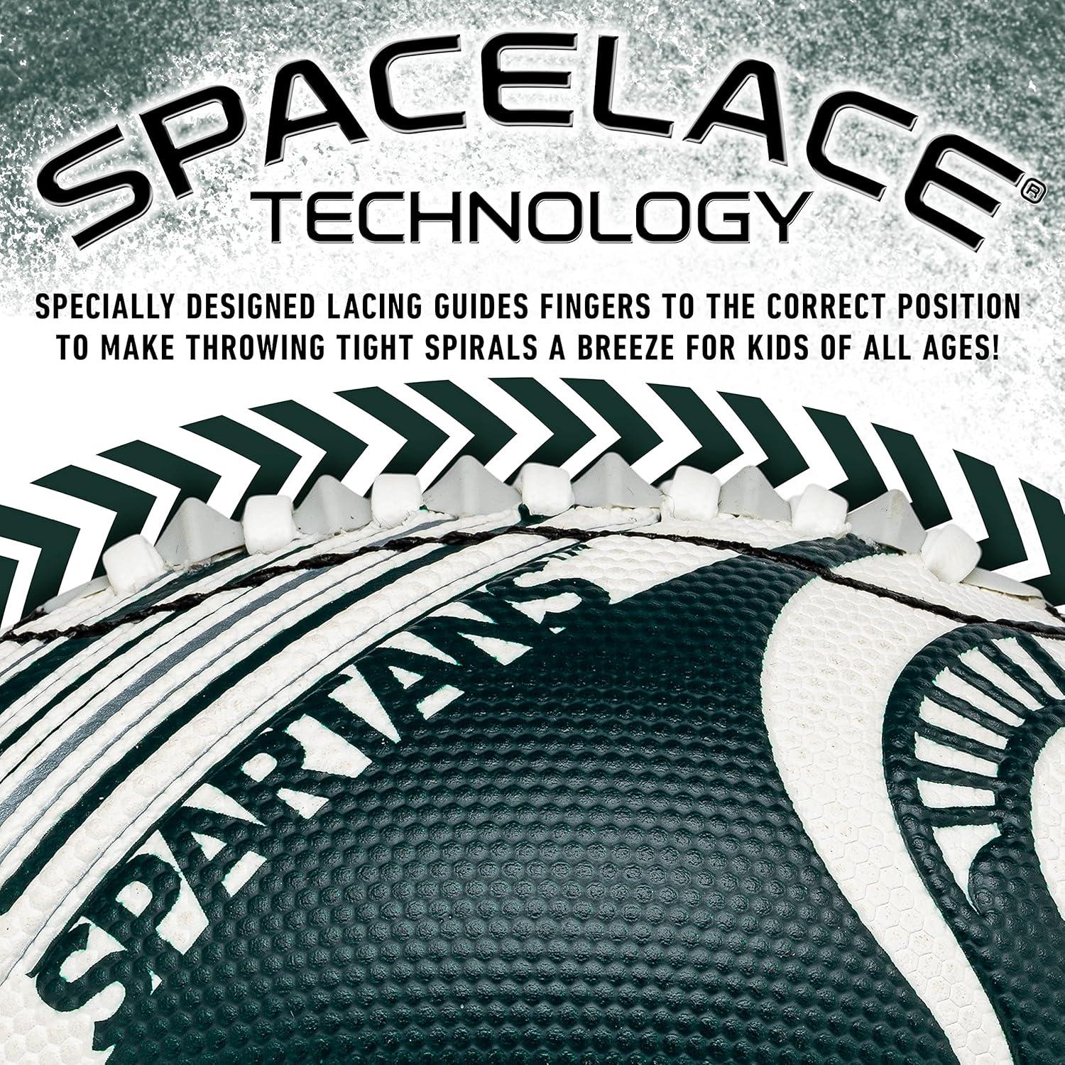image:imageFranklin Sports NCAA Football Youth Mini Football 85 SPACELACE Easy Grip Texture Perfect for KidsMichigan State Spartans