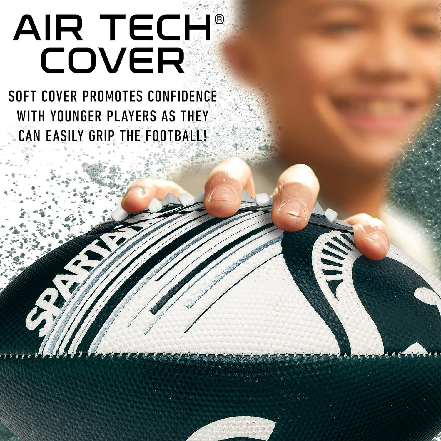 image:imageFranklin Sports NCAA Football Youth Mini Football 85 SPACELACE Easy Grip Texture Perfect for KidsMichigan State Spartans