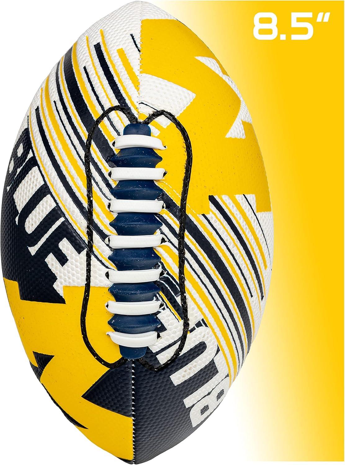 image:imageFranklin Sports NCAA Football Youth Mini Football 85 SPACELACE Easy Grip Texture Perfect for KidsMichigan Wolverines