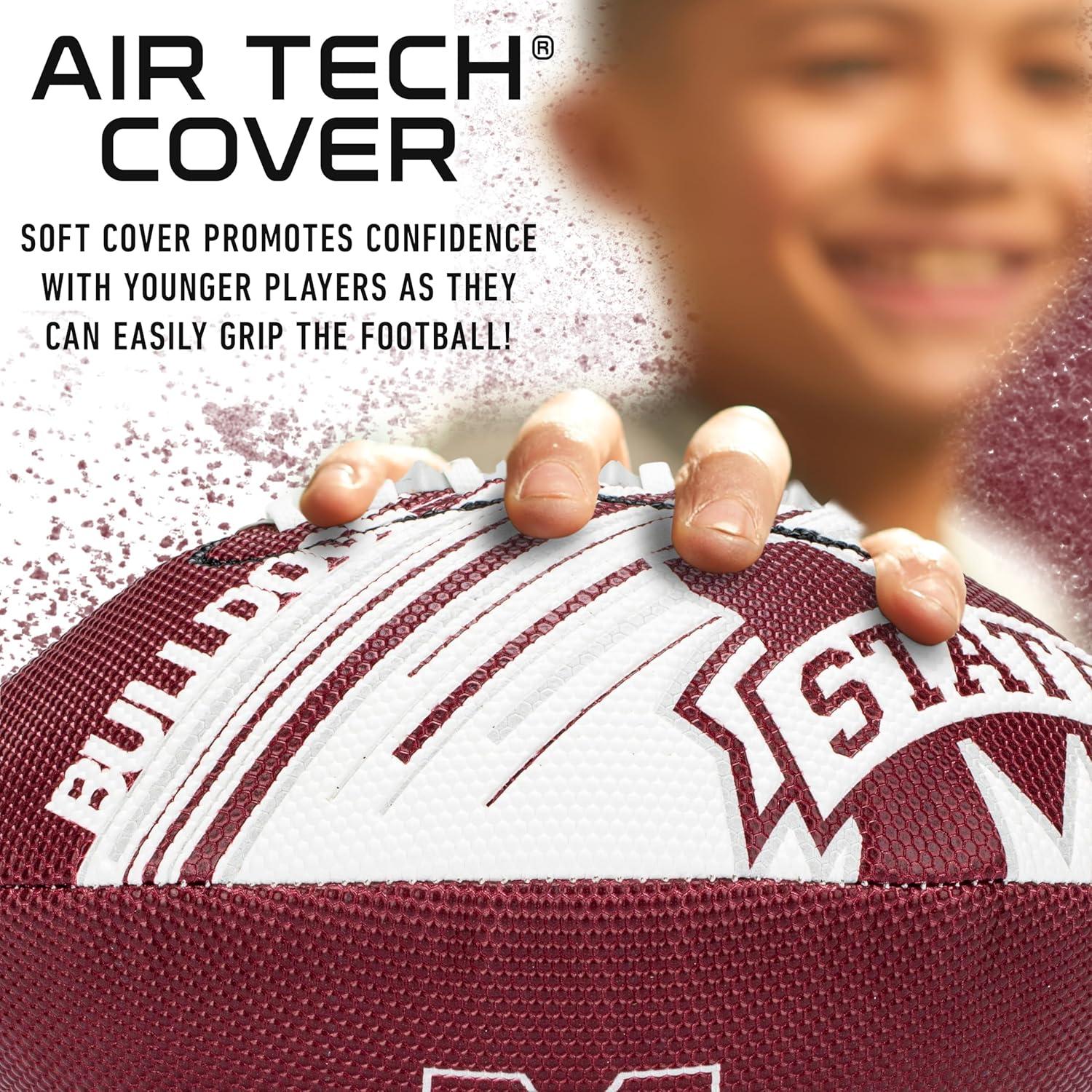 image:imageFranklin Sports NCAA Football Youth Mini Football 85 SPACELACE Easy Grip Texture Perfect for KidsMississippi State Bulldogs