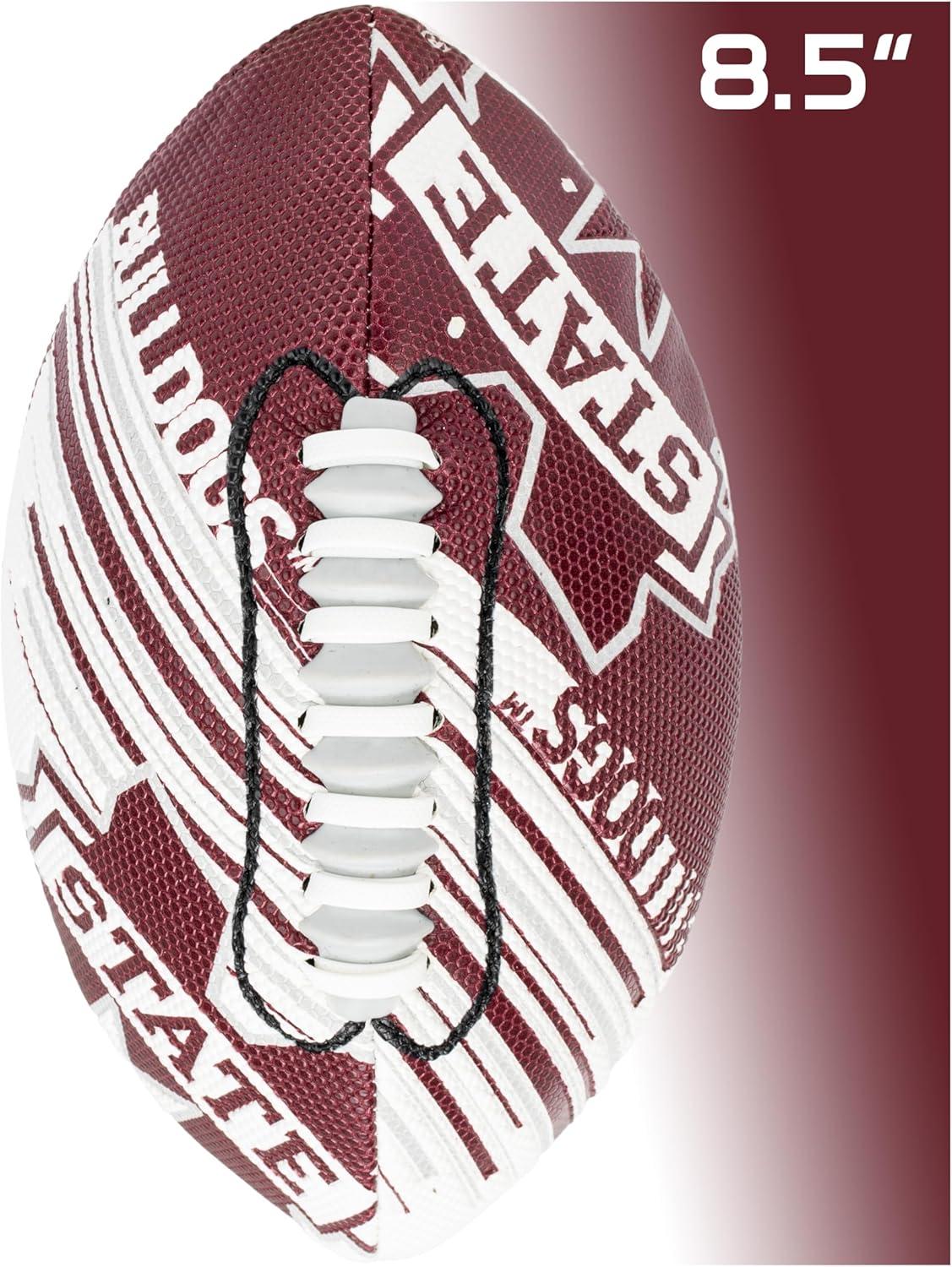 image:imageFranklin Sports NCAA Football Youth Mini Football 85 SPACELACE Easy Grip Texture Perfect for KidsMississippi State Bulldogs