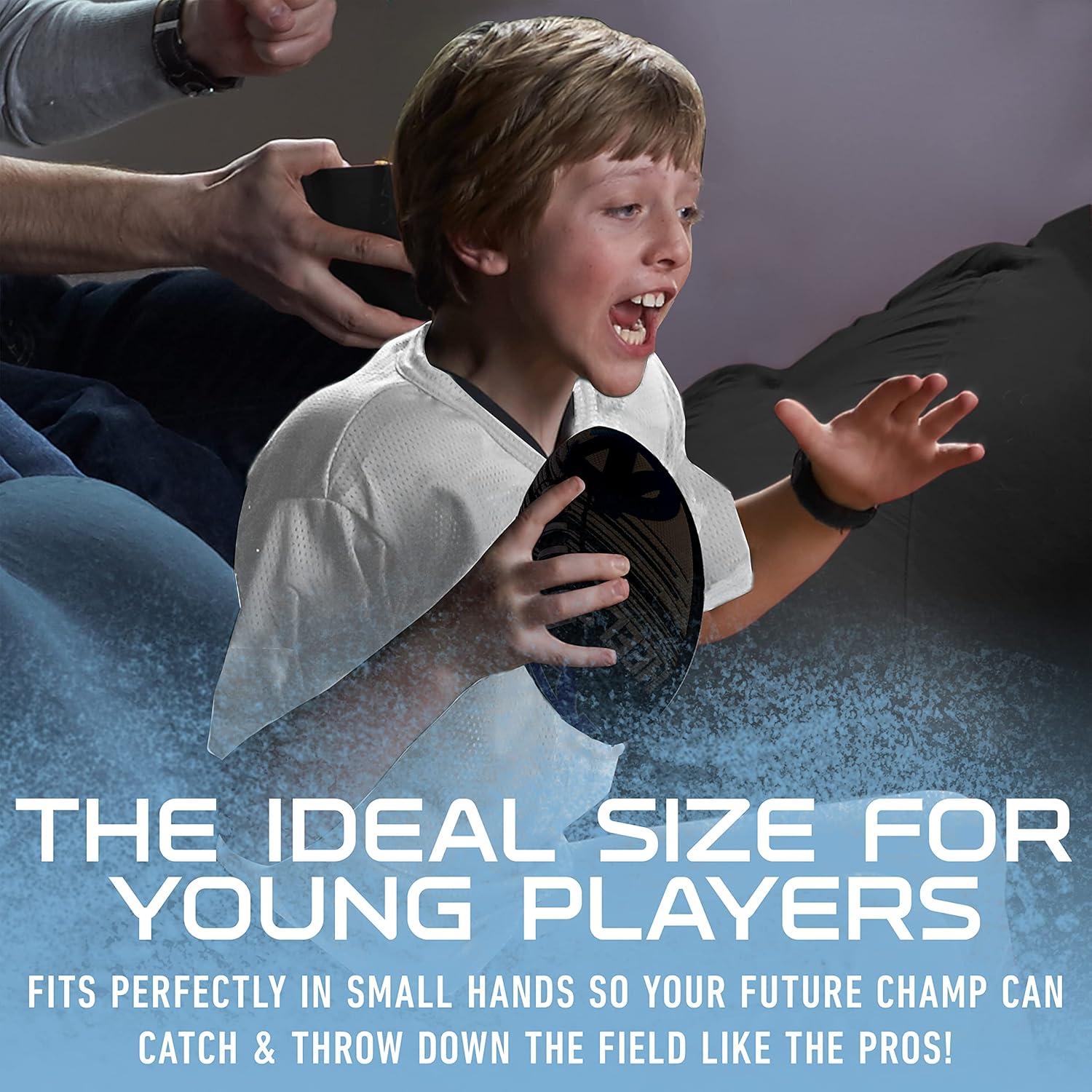 image:imageFranklin Sports NCAA Football Youth Mini Football 85 SPACELACE Easy Grip Texture Perfect for KidsN Carolina Tar Heels