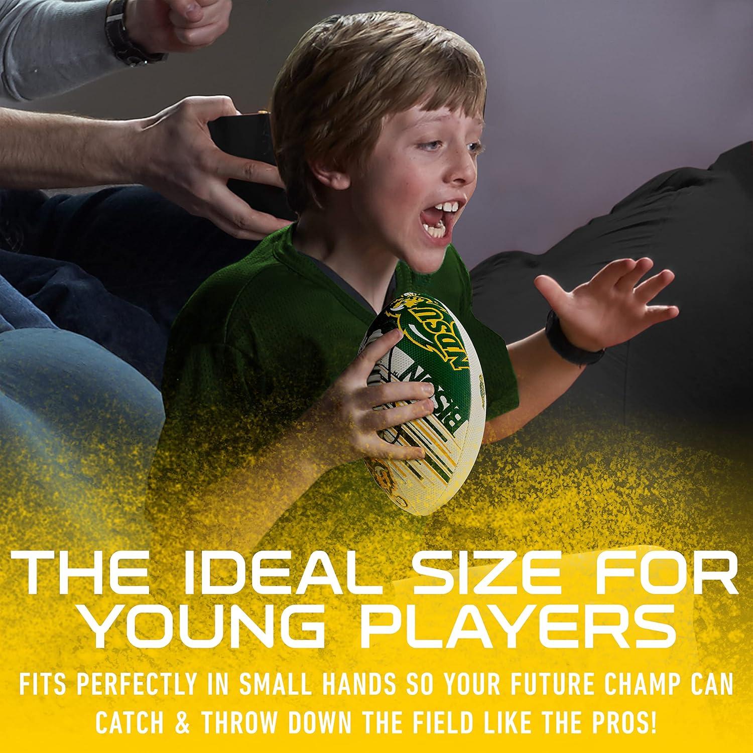 image:imageFranklin Sports NCAA Football Youth Mini Football 85 SPACELACE Easy Grip Texture Perfect for KidsN Dakota State Bison