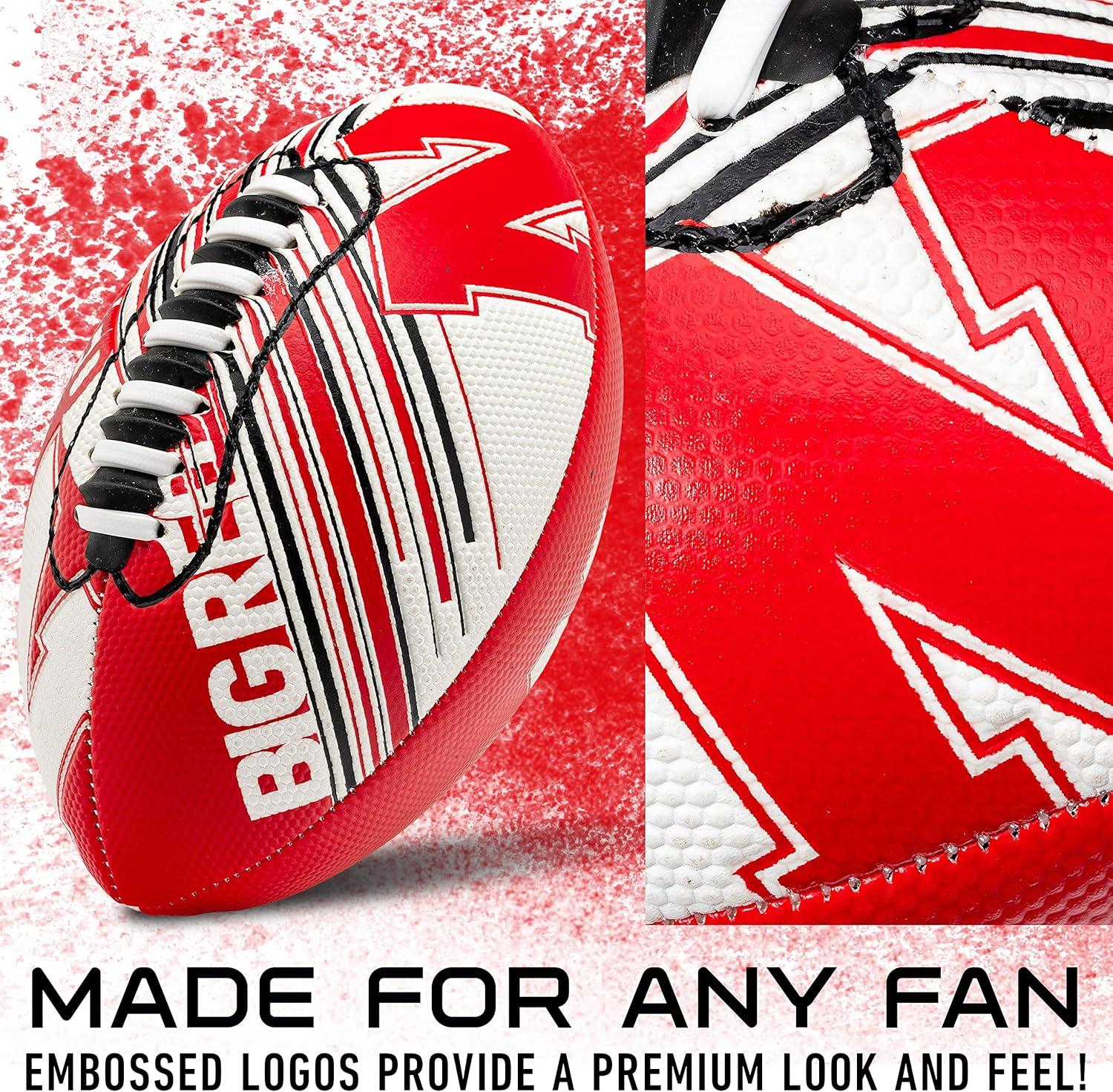 image:imageFranklin Sports NCAA Football Youth Mini Football 85 SPACELACE Easy Grip Texture Perfect for KidsNebraska Huskers