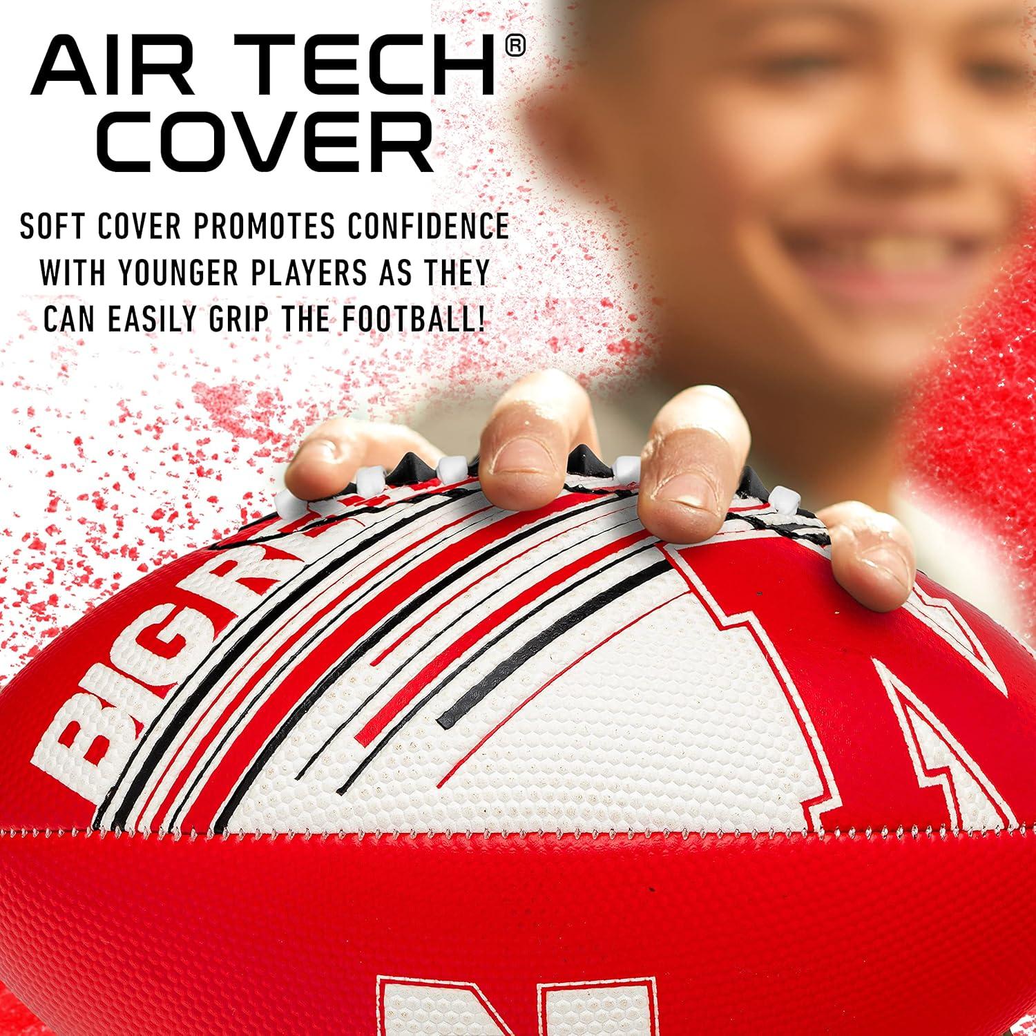 image:imageFranklin Sports NCAA Football Youth Mini Football 85 SPACELACE Easy Grip Texture Perfect for KidsNebraska Huskers