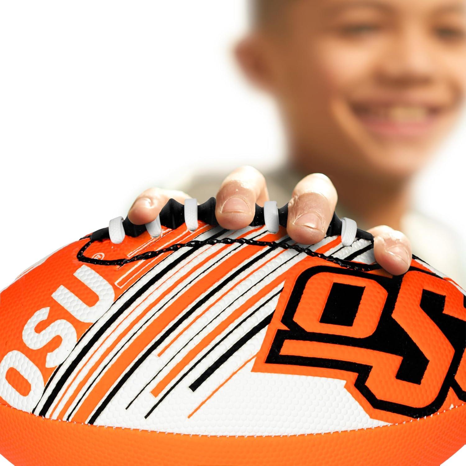 image:imageFranklin Sports NCAA Football Youth Mini Football 85 SPACELACE Easy Grip Texture Perfect for KidsOklahoma State Cowboys