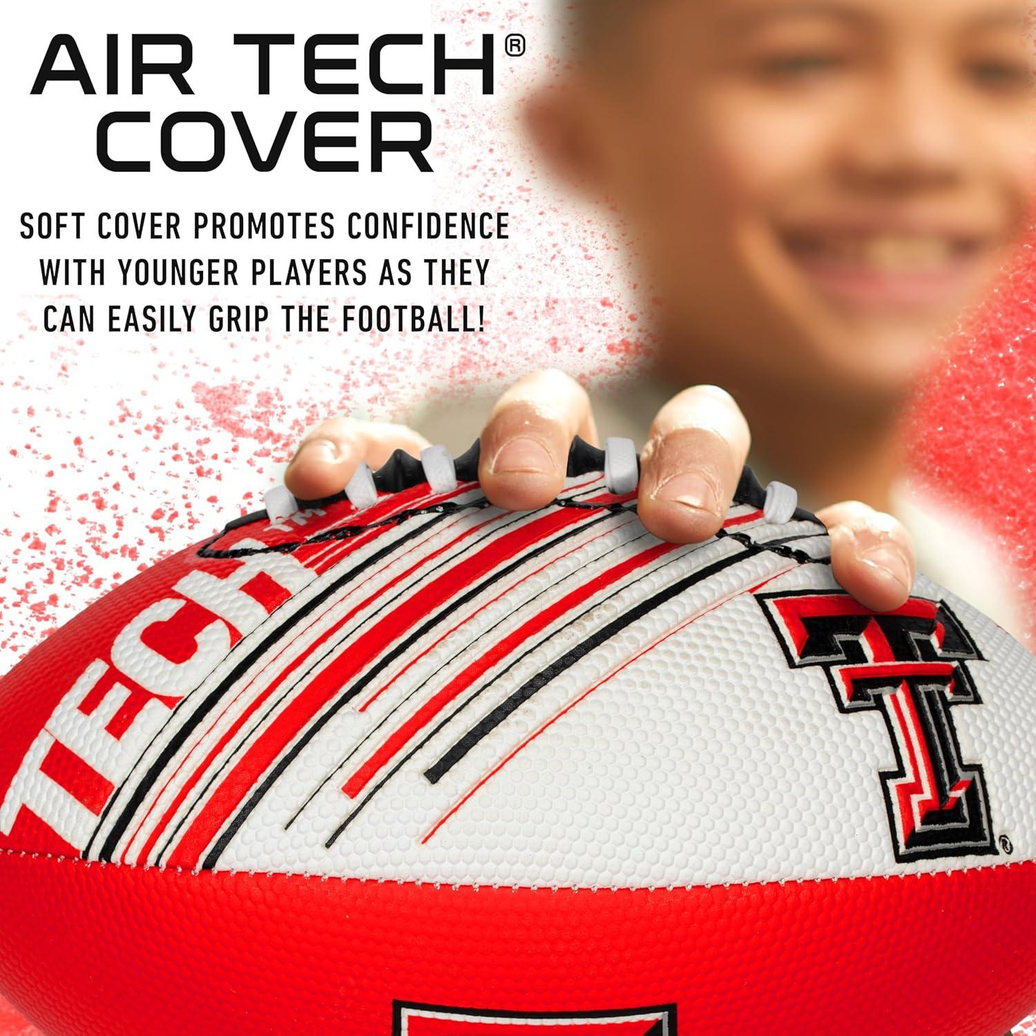 image:imageFranklin Sports NCAA Football Youth Mini Football 85 SPACELACE Easy Grip Texture Perfect for KidsTexas Tech Red Raiders