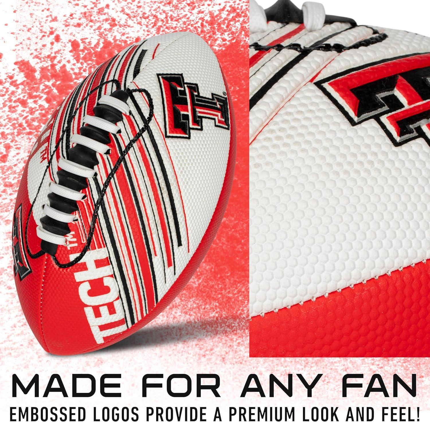 image:imageFranklin Sports NCAA Football Youth Mini Football 85 SPACELACE Easy Grip Texture Perfect for KidsTexas Tech Red Raiders