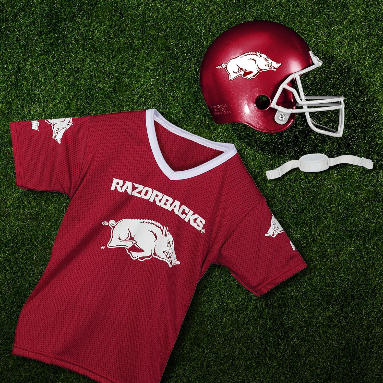 image:imageFranklin Sports NCAA Kids College Football Helmet Jersey Sets NCAA Team Youth Football Helmet Uniform Costume SetArkansas Razorbacks