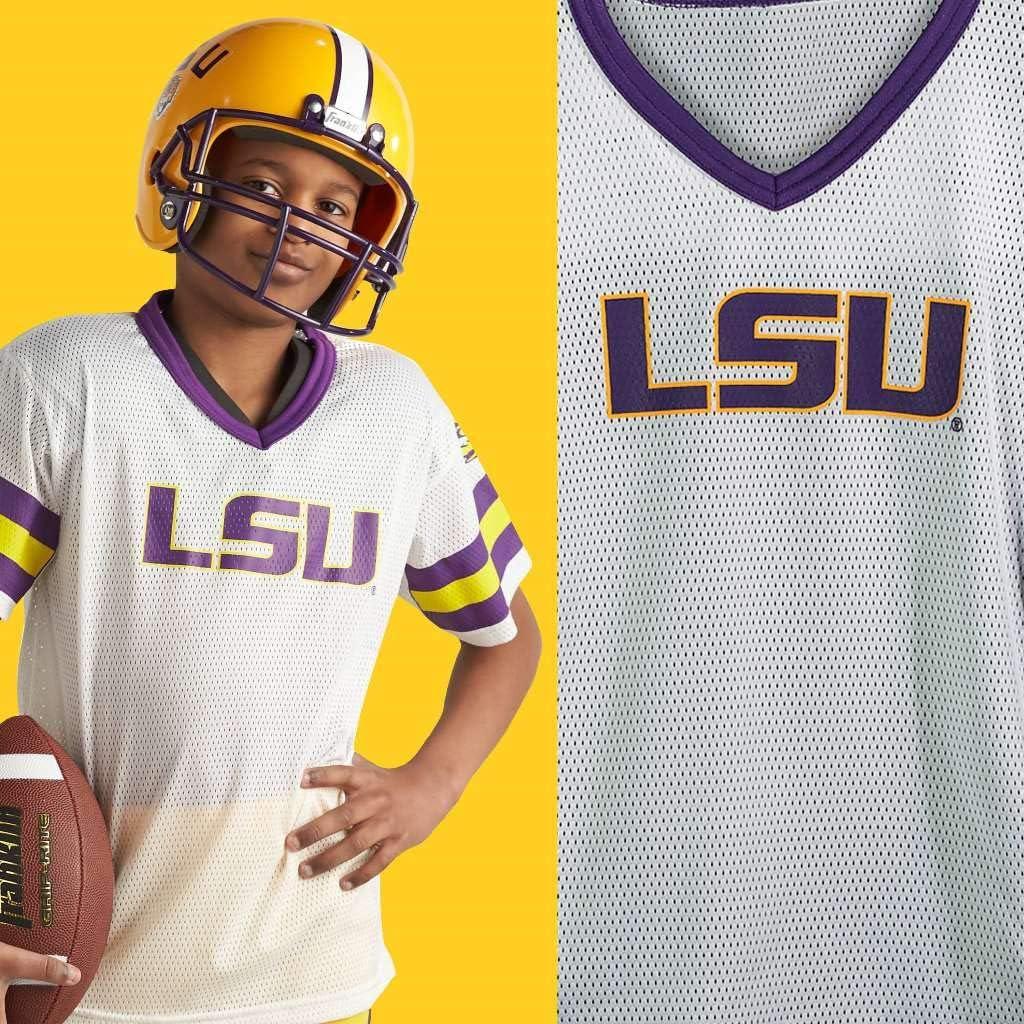 image:imageFranklin Sports NCAA Kids College Football Helmet Jersey Sets NCAA Team Youth Football Helmet Uniform Costume SetLSU Tigers