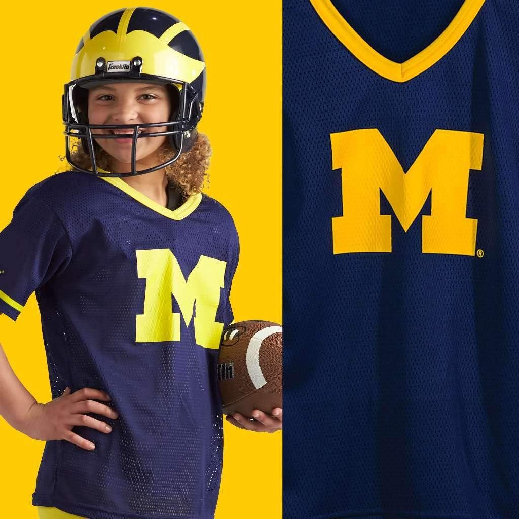 image:imageFranklin Sports NCAA Kids College Football Helmet Jersey Sets NCAA Team Youth Football Helmet Uniform Costume SetMichigan Wolverines