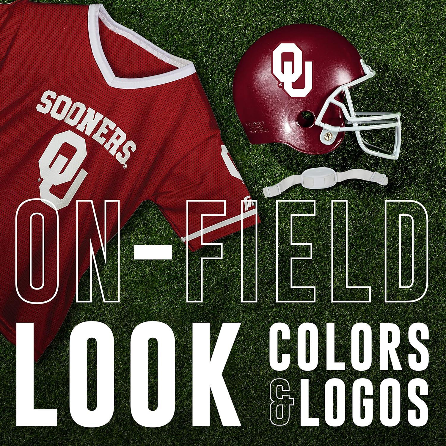 image:imageFranklin Sports NCAA Kids College Football Helmet Jersey Sets NCAA Team Youth Football Helmet Uniform Costume SetOklahoma Sooners