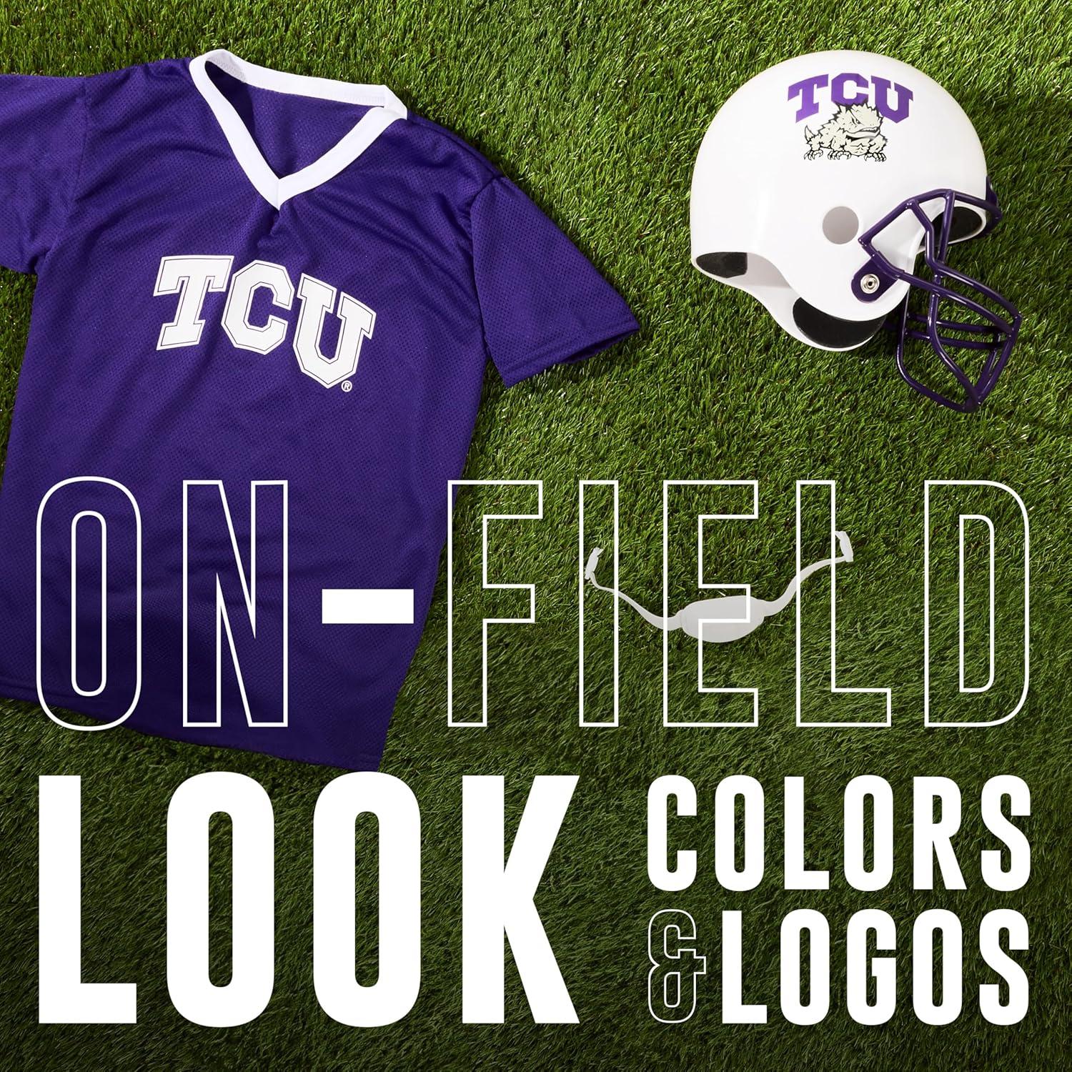 image:imageFranklin Sports NCAA Kids College Football Helmet Jersey Sets NCAA Team Youth Football Helmet Uniform Costume SetTCU Horned Frogs