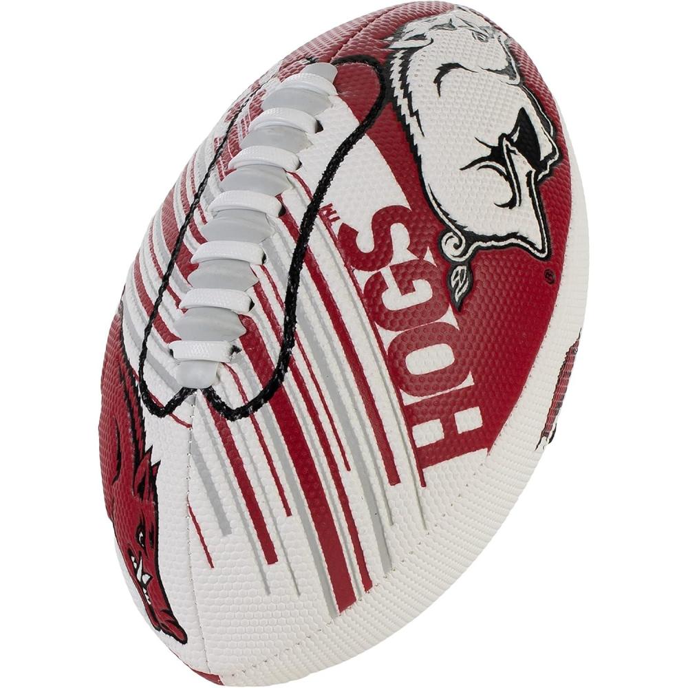 image:imageFranklin Sports NCAA Football Youth Mini Football 85 SPACELACE Easy Grip Texture Perfect for KidsArkansas Razorbacks