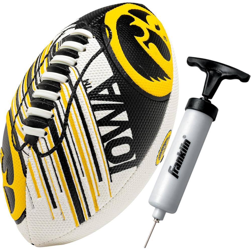 image:imageFranklin Sports NCAA Football Youth Mini Football 85 SPACELACE Easy Grip Texture Perfect for KidsIowa Hawkeyes