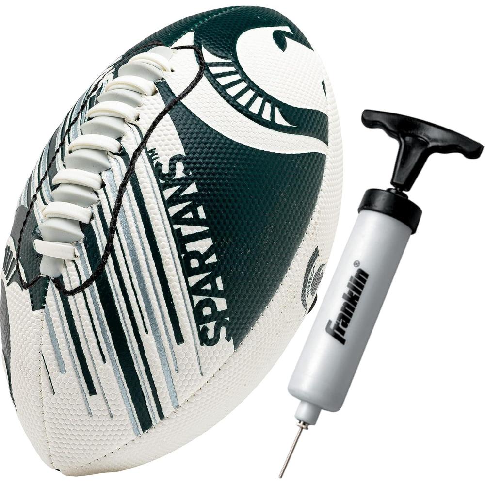 image:imageFranklin Sports NCAA Football Youth Mini Football 85 SPACELACE Easy Grip Texture Perfect for KidsMichigan State Spartans