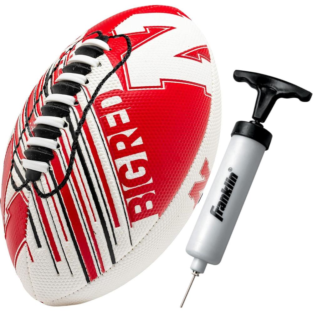image:imageFranklin Sports NCAA Football Youth Mini Football 85 SPACELACE Easy Grip Texture Perfect for KidsNebraska Huskers